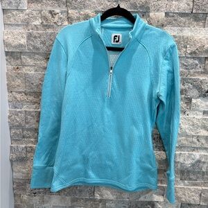FJ women’s Aqua Zip-Up Sweater size S
